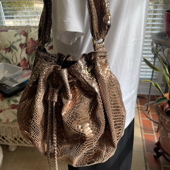 NAN metallic snakeskin hobo bag. PT - Picture 7 of 11